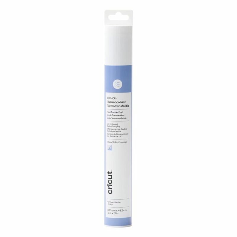 Cricut - Flex Thermocollant UV - Blanc/Bleu - 30 x 48 cm