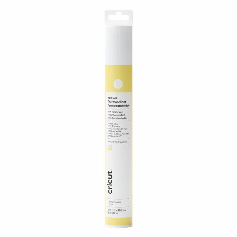 Cricut - Flex Thermocollant UV - Blanc/Jaune - 30 x 48 cm