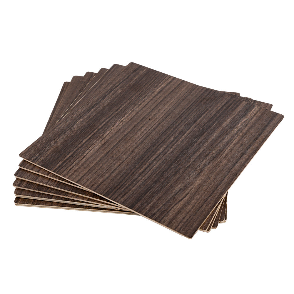 Creality - 10 Plaques de Contreplaqué de Noyer (Walnut Plywood Sheets) - 20 x 20 cm - 3 mm