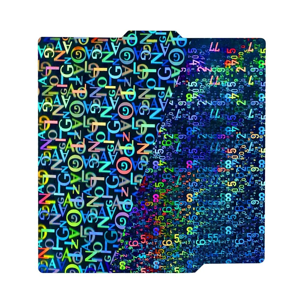 PFE - Plaque double face PEN – pour imprimante Bambu Lab A1/P1S/X1C/X1E – tôle acier 257×257 mm – motif Smooth Letters / Smooth Numbers