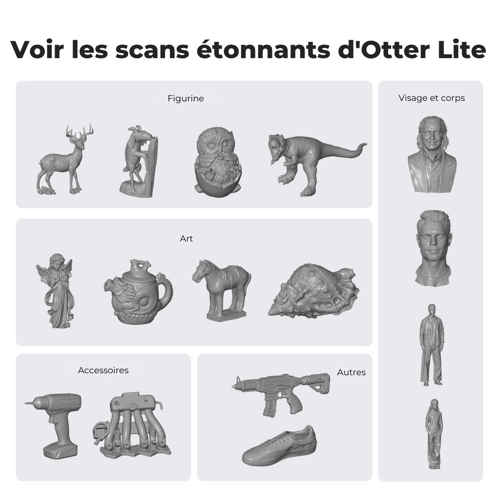 Creality - CR-Scan Otter Lite avec Poignée Lite Bridge - Sans Fil et Illimité