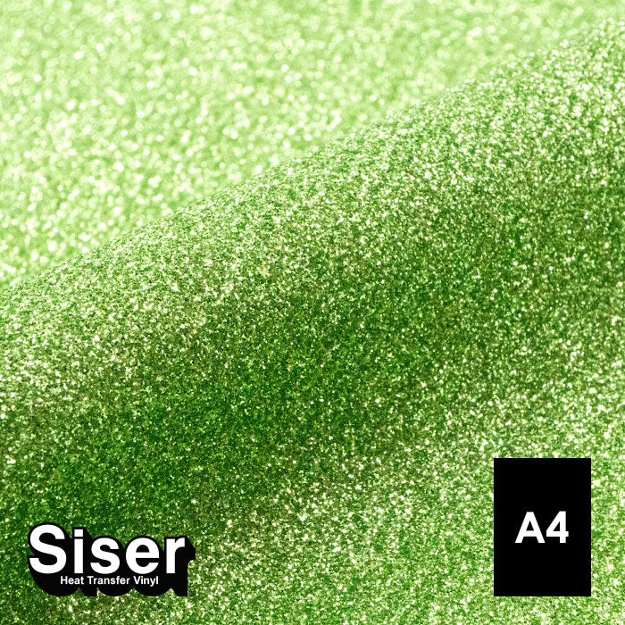 Siser - Glitter Flex - Feuille A4 Thermocollant - (G0078) Vert Clair Pailleté - 20 x 30 cm