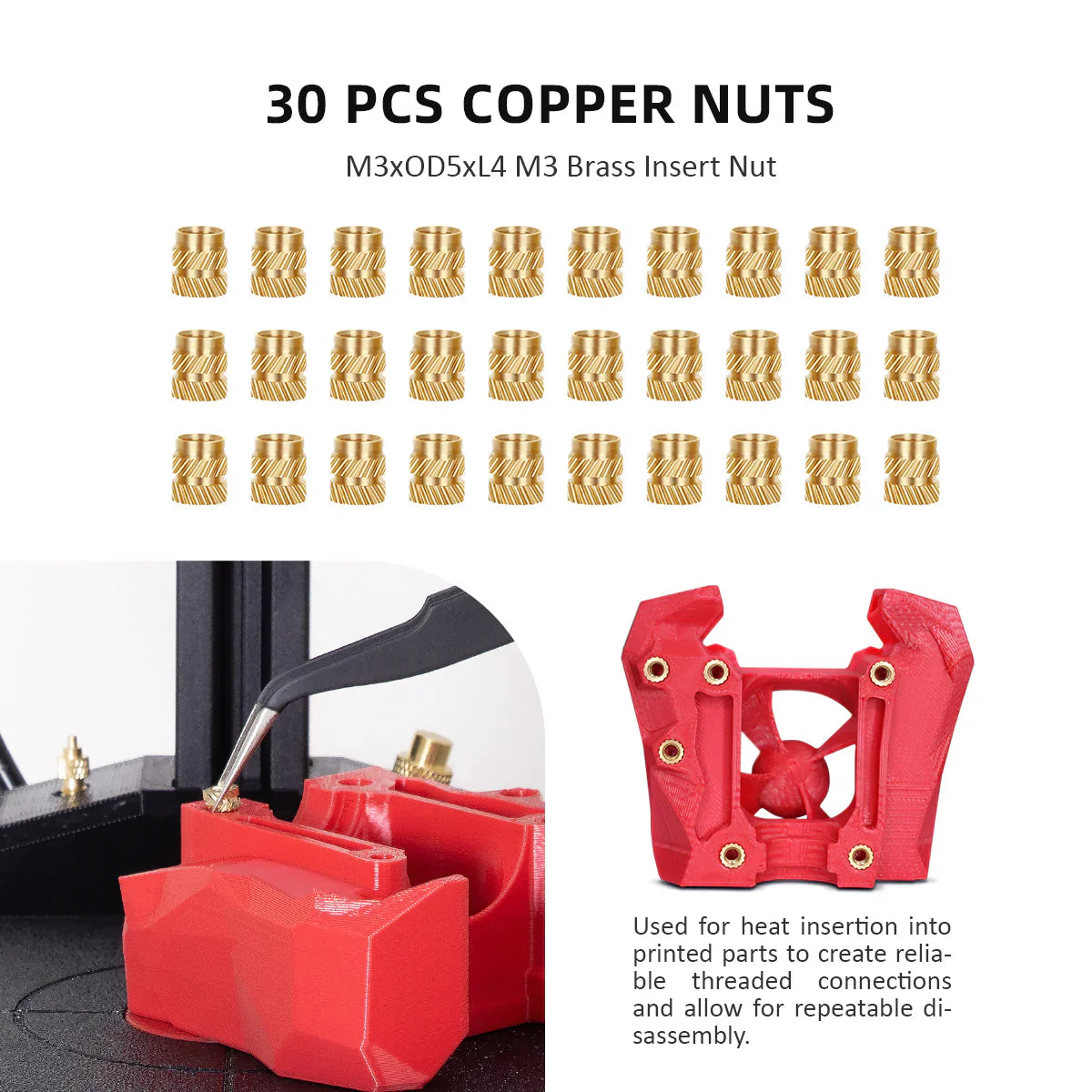 Mintion - NutoPress Pro Pour Insert Fileté Conçu pour Impression 3D (Nutopress Pro Heat Insert Tool