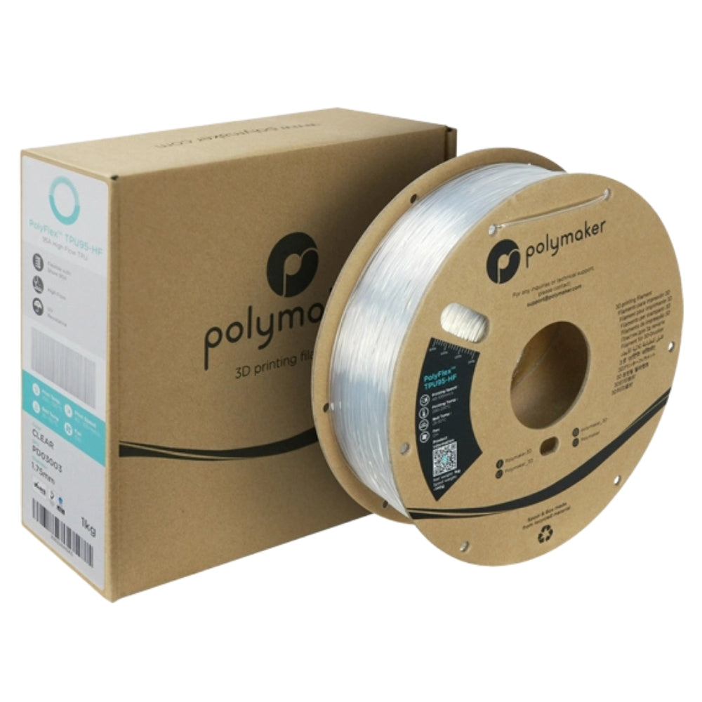 Polymaker - PolyFlex (TPU 95-HF) - Transparent (Clear) - 1,75 mm - 1 kg
