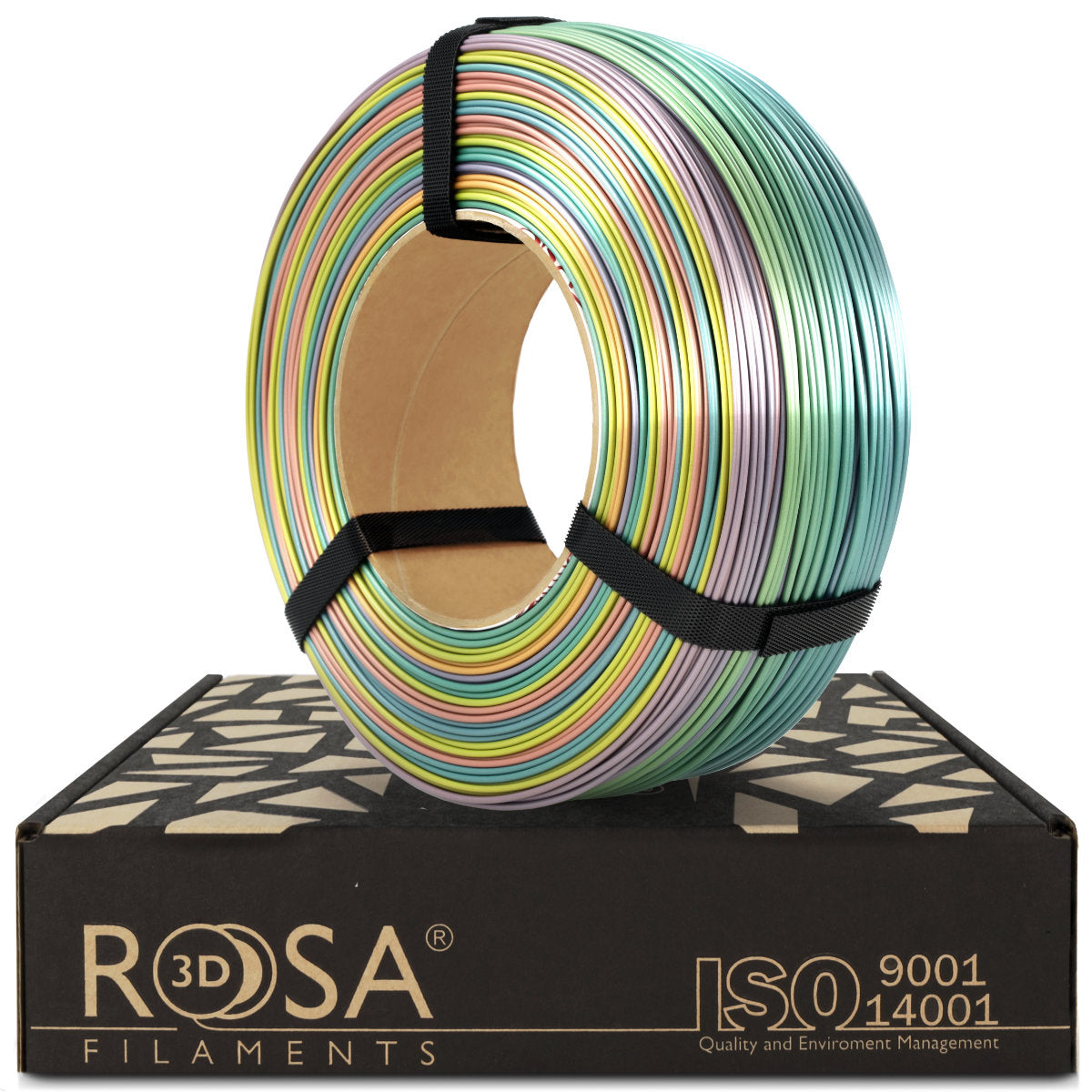 Rosa3D - PLA Rainbow - Arc-en-ciel soyeux (Silk Rainbow) - 1,75 mm - 1 kg Refill