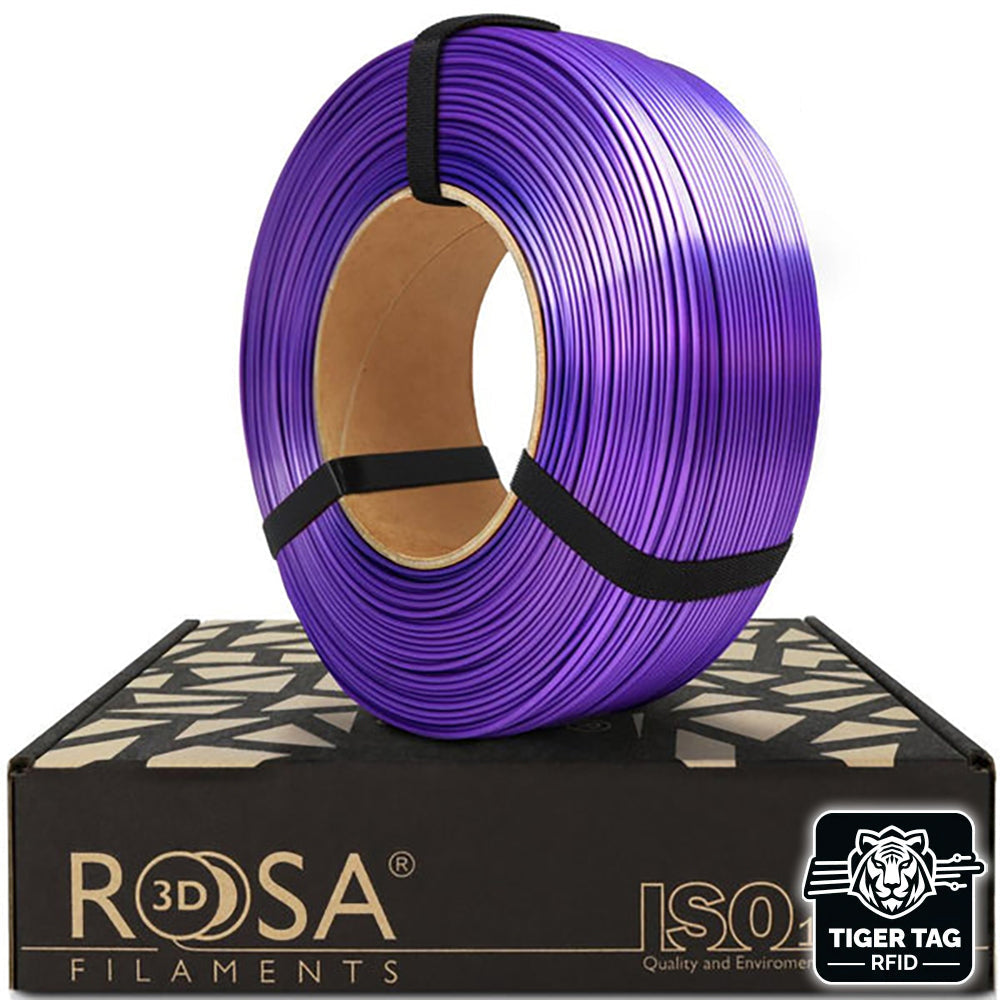 Rosa3D - PLA Silk - Violet - 1,75 mm - 1 kg Refill avec RFID TigerTag