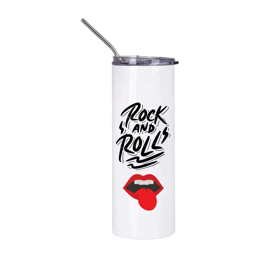 MissKraft - Sublimation - Tumbler Isotherme avec Paille - Blanc - 600 ml