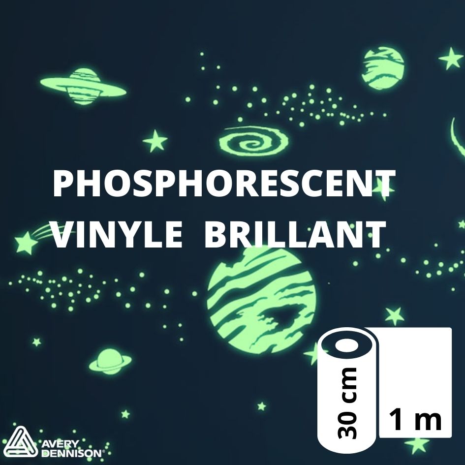 AVERY 500 - Vinyle Adhésif - Phosphorescent - 30 cm x 1 m