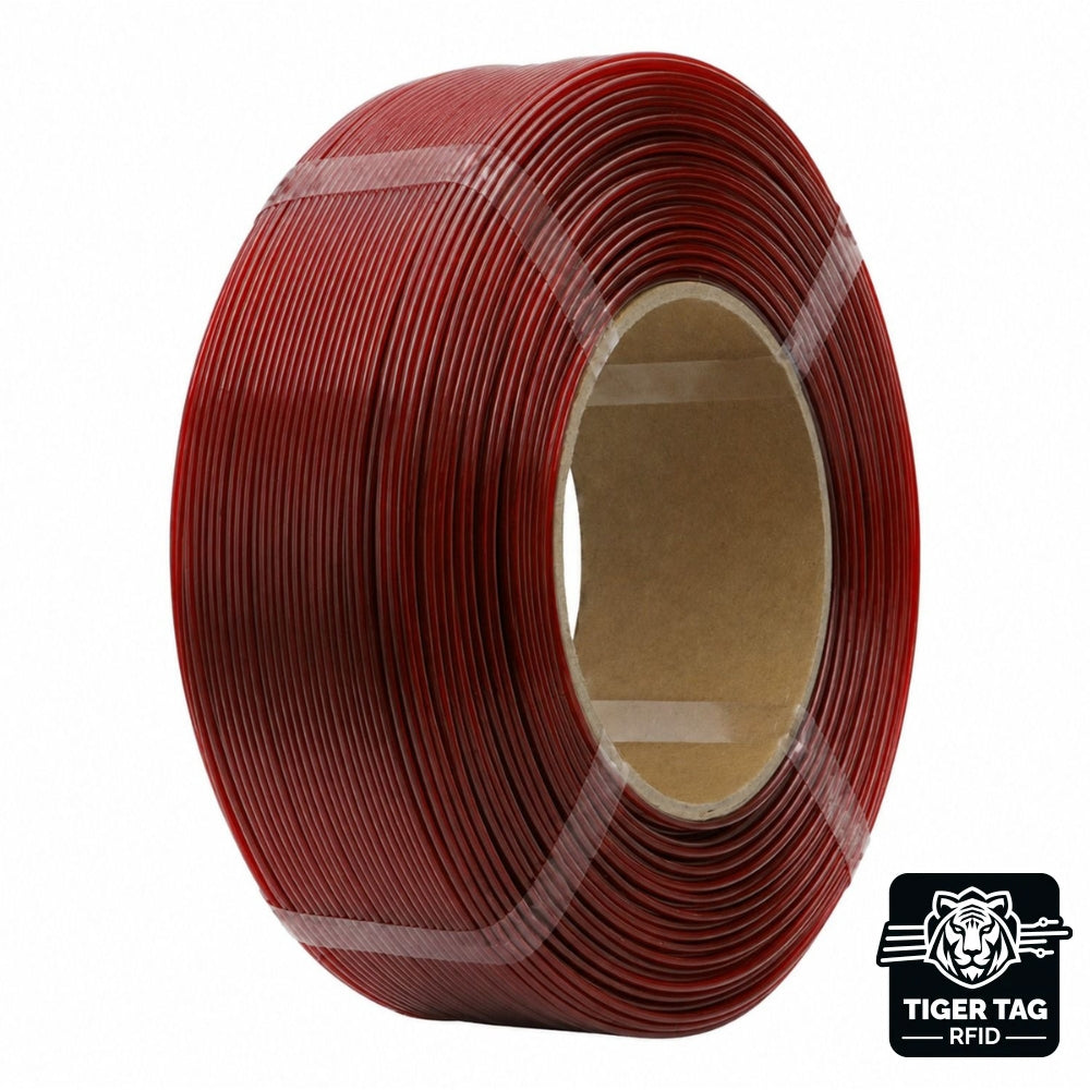 eSun - PETG Basic - Rouge Translucide (Translucent Red) - 1,75 mm - 1 kg Refill avec RFID TigerTag