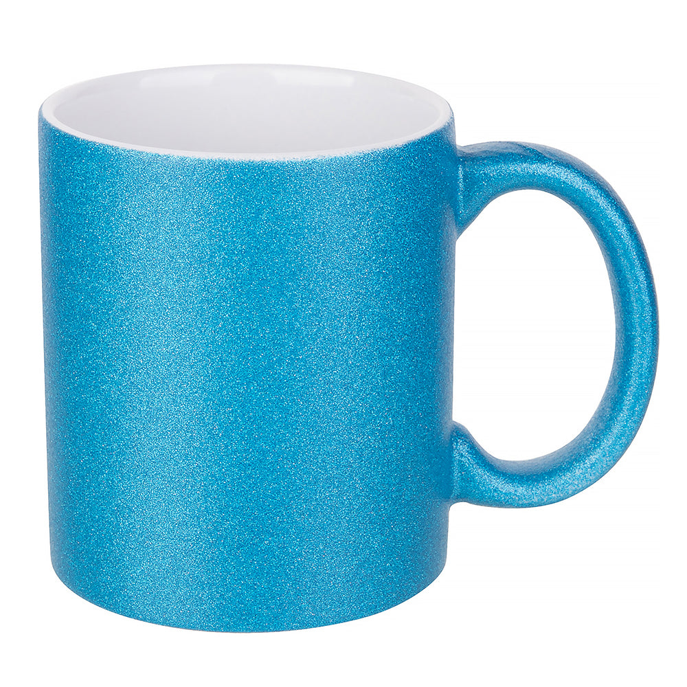 MissKraft - Sublimation - Mug en Céramique - Bleu Pailleté - 330 ml