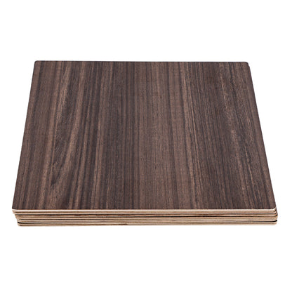 Creality - 10 Plaques de Contreplaqué Mélaminé Noyer (Walnut Plywood Sheets) - 30 x 30 cm - 3 mm