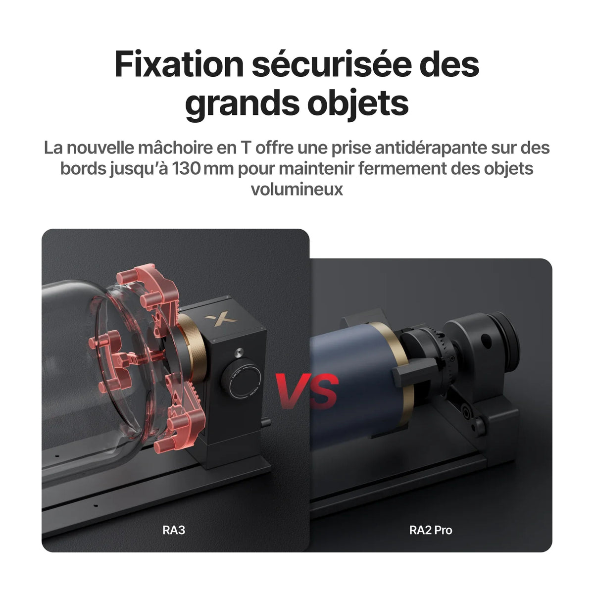 xTool - RA3 Lite - Gravure rotative intelligente pour bagues, gobelets et ornements