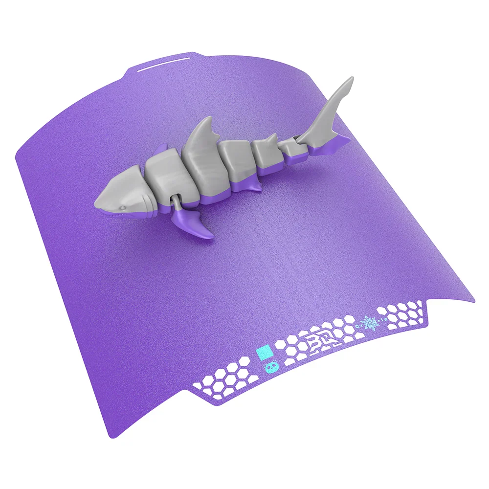 BIQU - Plateau CryoGrip Pro - Bambu Lab X1/X2/P1/P2/A1 - Violet glacé fin - (Glacier Fine Textures)