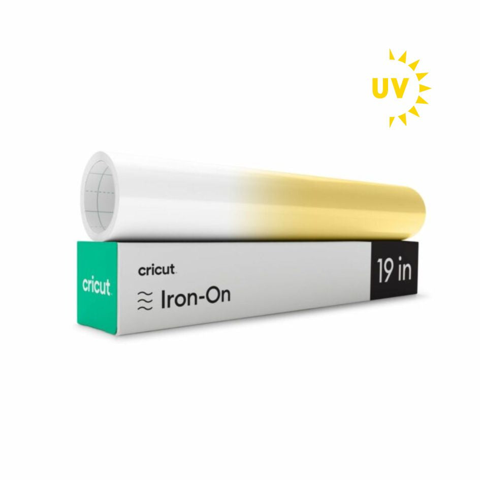 Cricut - Flex Thermocollant UV - Blanc/Jaune - 30 x 60 cm