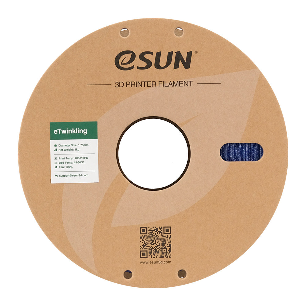 Bobine eSun de PLA eTwinkling Blue - 1 kg - Packaging