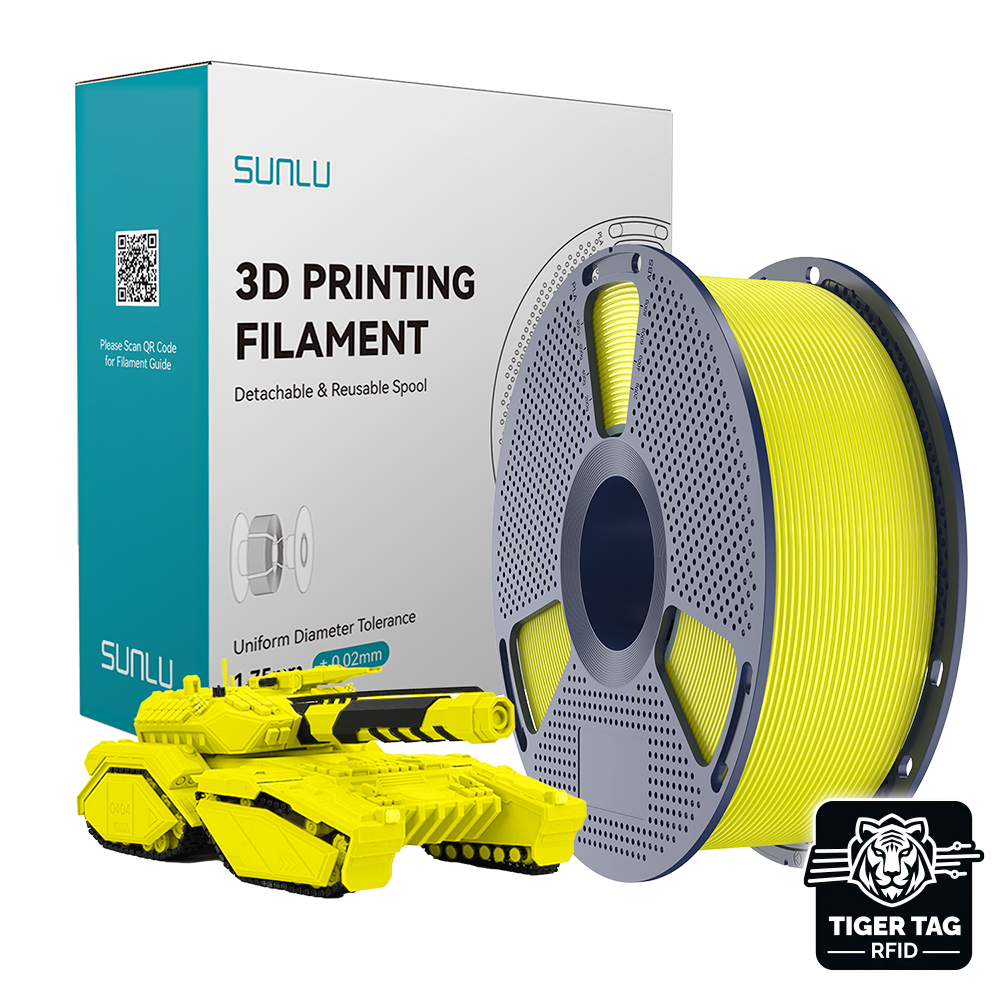 Sunlu - PLA - Jaune (Yellow) - 1,75 mm - 1 kg avec RFID TigerTag