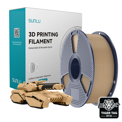 Sunlu - PLA - Chêne (Oak) - 1,75 mm - 1 kg avec RFID TigerTag