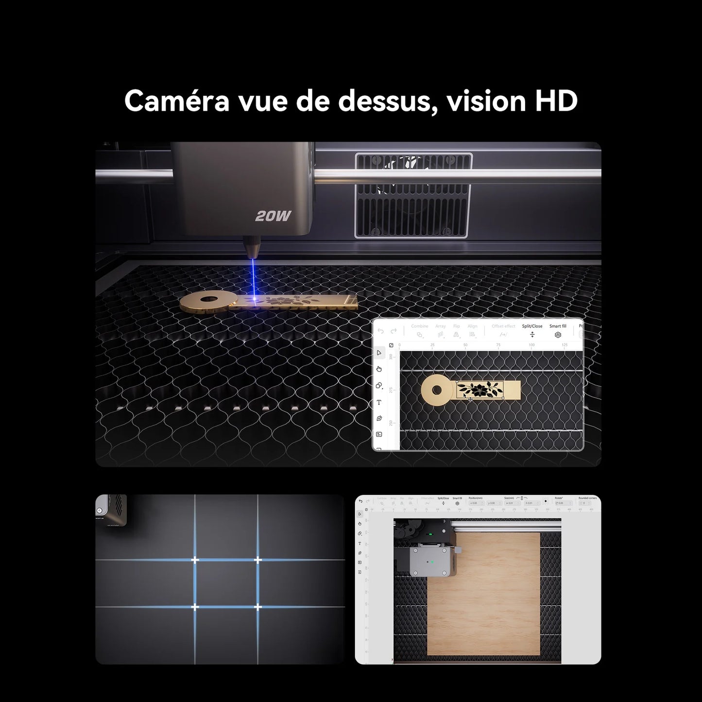 Creality - Falcon A1 Pro - Graveur et Découpeur Laser - 20W - 2W IR (en option)