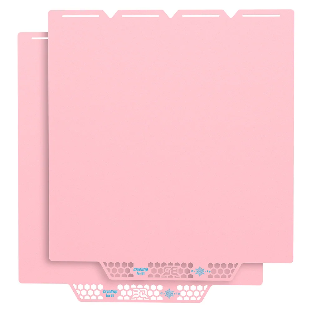 BIQU - Plateau CryoGrip Pro - Snapmaker U1 - Rose glacé fin - (Glacier Fine Textures)