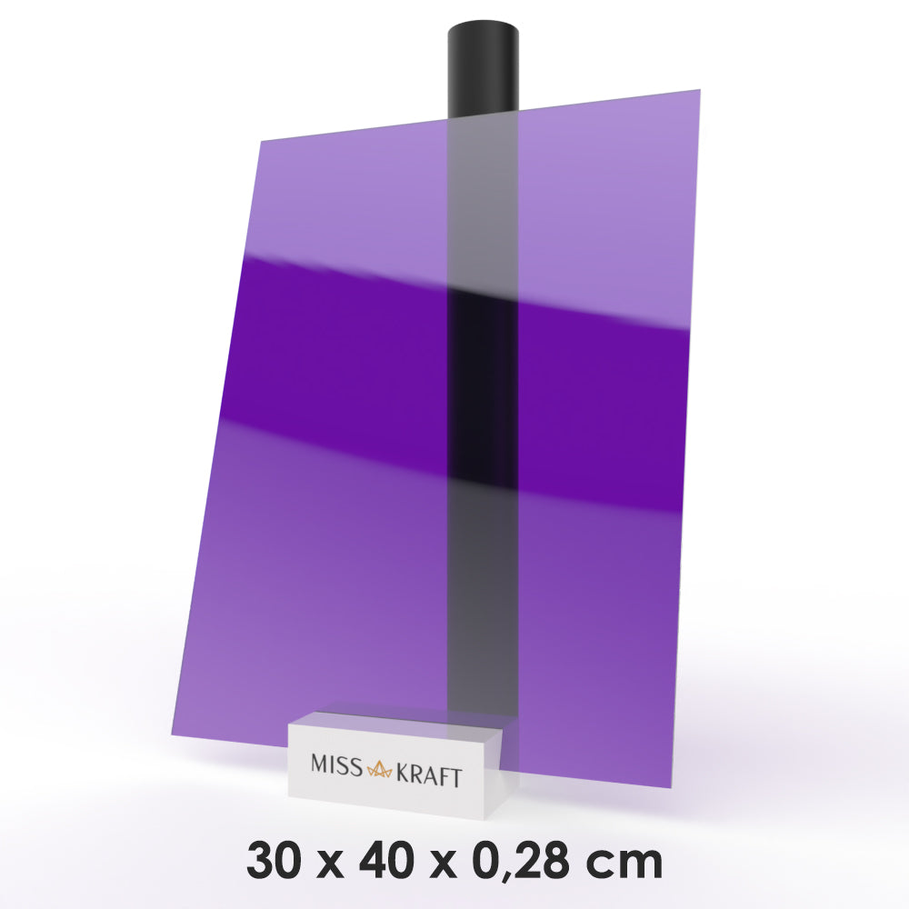 Plaque acrylique MissKraft - Transparent Violet