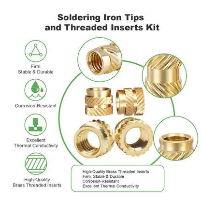 Mintion - Kit d'Inserts Filetés (Threaded Inserts Kit) - M3/M4/M5 Short version - 200pcs