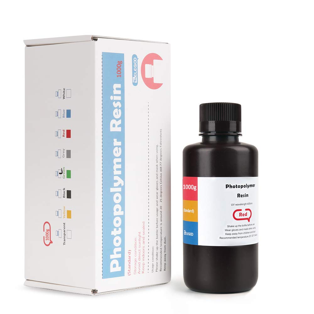 ELEGOO - Résine UV ABS-Like - Rouge (Red) - 1 kg