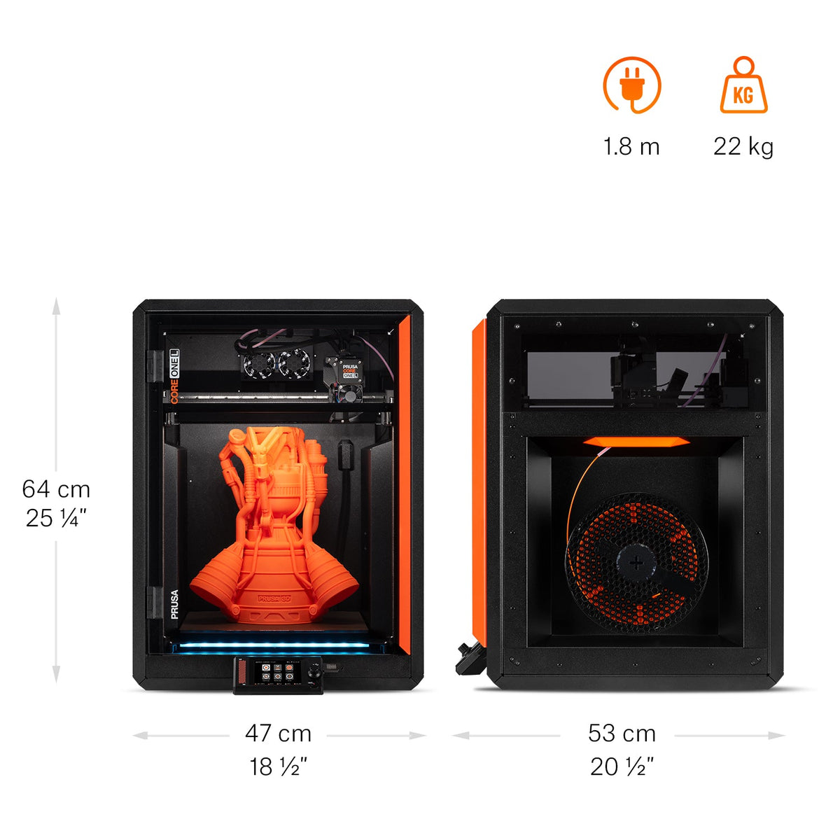 Prusa - Core One L+ - Imprimante 3D Fermée Grand Volume