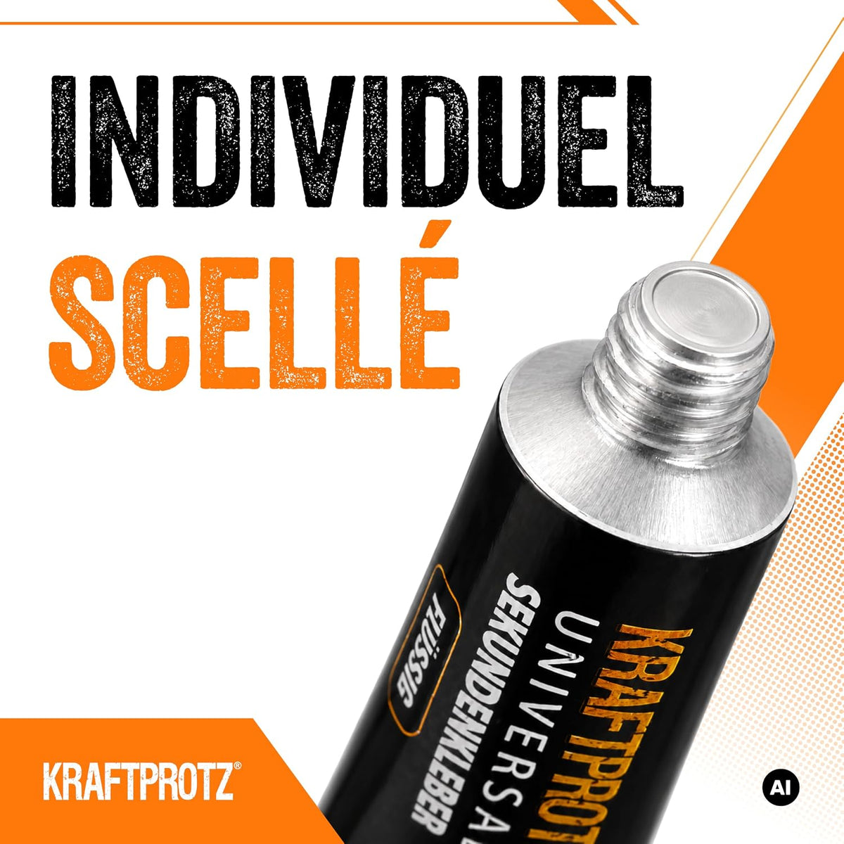 Kraftprotz - Superglue -  Mini Tubes Colle Multi-Usage - 5 x 3g