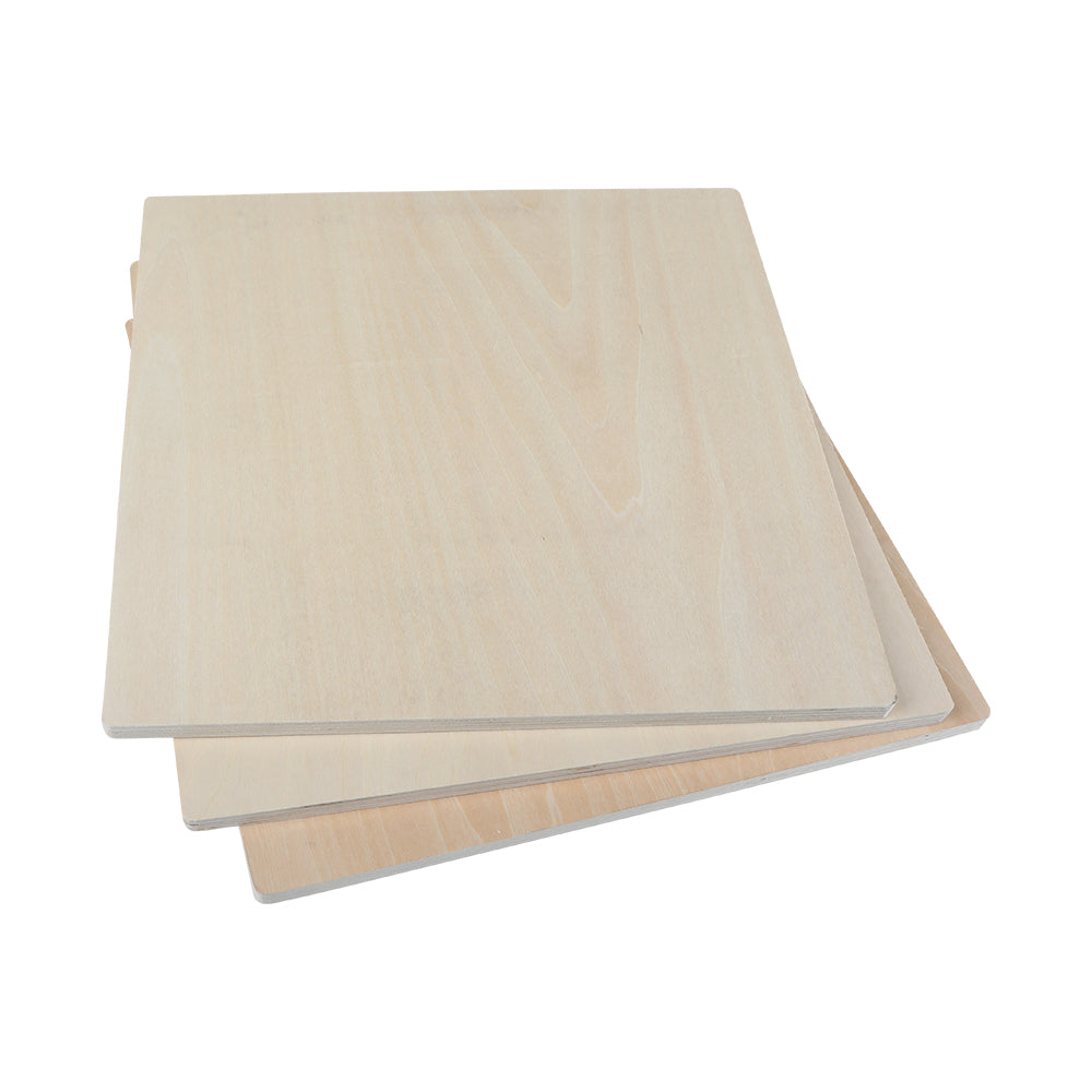 Creality - 10 Plaques de Contreplaqué Mélaminé Tilleul (Basswood Sheets) - 30 x 30 cm - 3 mm