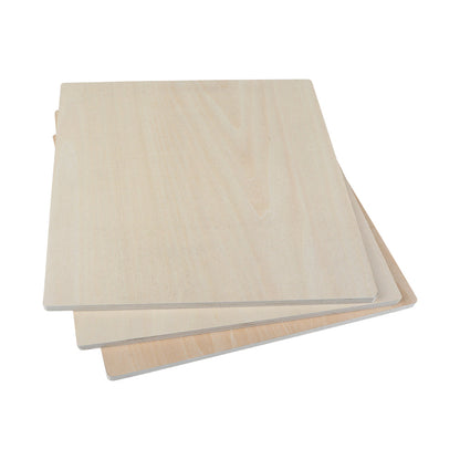 Creality - 6 Plaques de Contreplaqué Mélaminé Tilleul (Basswood Sheets) - 30 x 30 cm - 5 mm