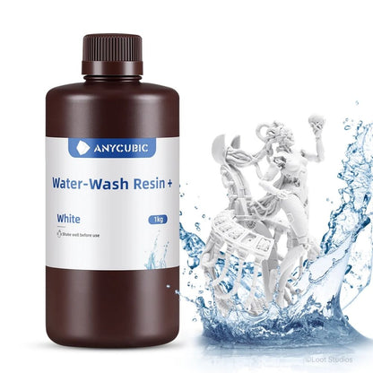 Anycubic - Water Washable Resin + - Blanc (White) - 1 kg