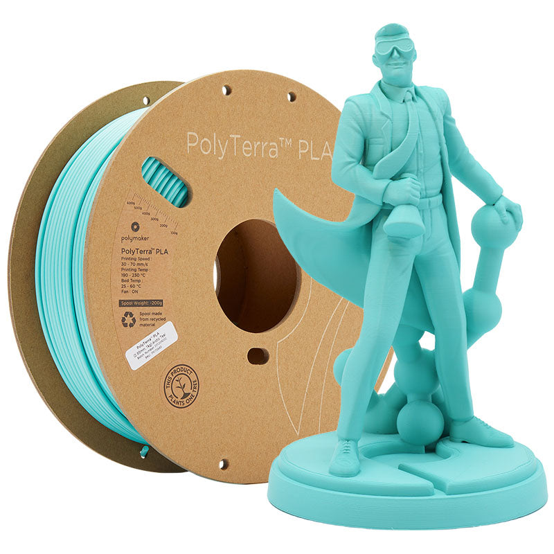 Polymaker - PolyTerra PLA - Bleu Arctique (Arctic Teal) - 1.75 mm - 1 kg