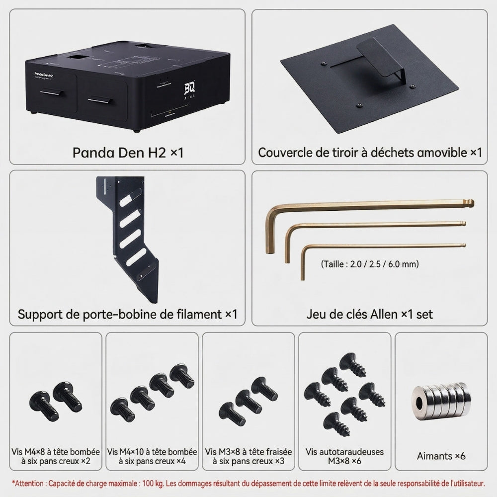 BIQU - Panda Den - Base de Stockage pour Bambu Lab Séries A/X/P/H2