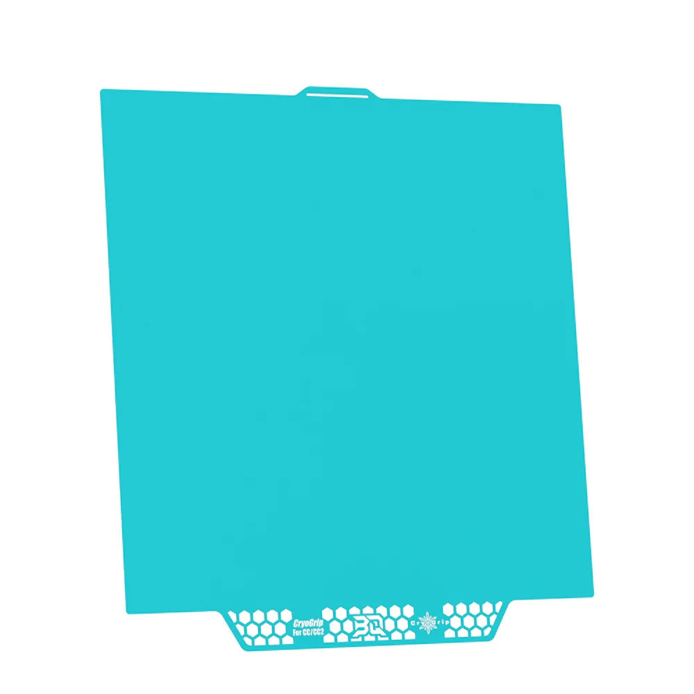 BIQU - Plateau d'impression CryoGrip Pro pour Elegoo CC/CC2 - Bleu glacé lisse (Glacier Fine Textures) - 256 x 256 mm