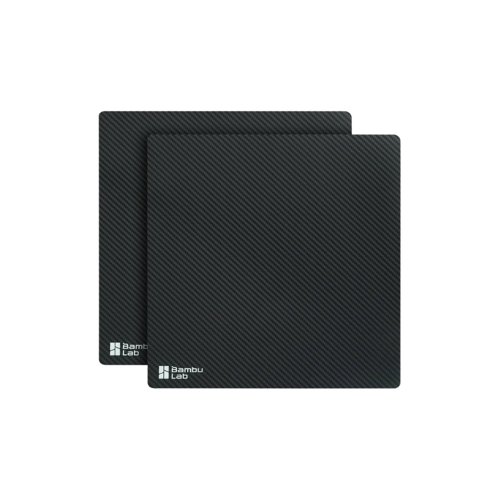Bambu Lab - Série X1/Série P1/A1 - Feuille d'effet 3D Fibre de Carbone (Carbon Fiber Surface Sheet) - 2 pcs