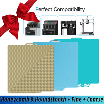 Biqu - Mega Pack Panda BuildPlate CryoGrip Pro (Fine & Coarse Texture) + Honeycomb & Houndstooth - B
