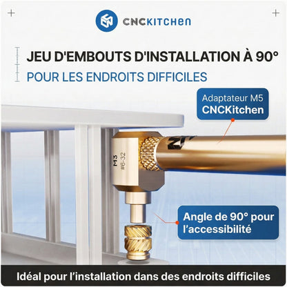 CNC Kitchen - Kit d'Installation à 90° pour Endroits Difficiles d'Accès (Installation Tip SET)