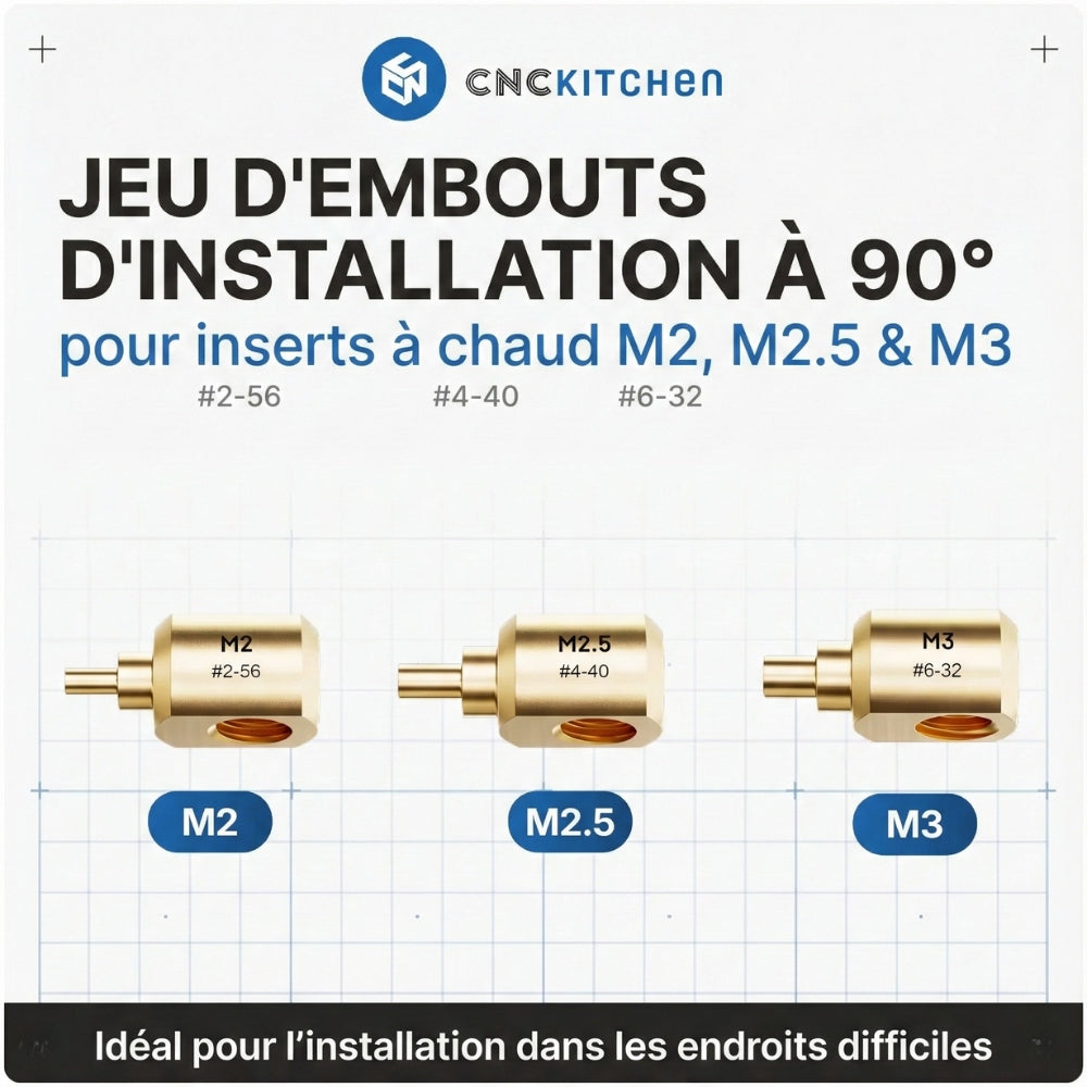 CNC Kitchen - Kit d'Installation à 90° pour Endroits Difficiles d'Accès (Installation Tip SET)