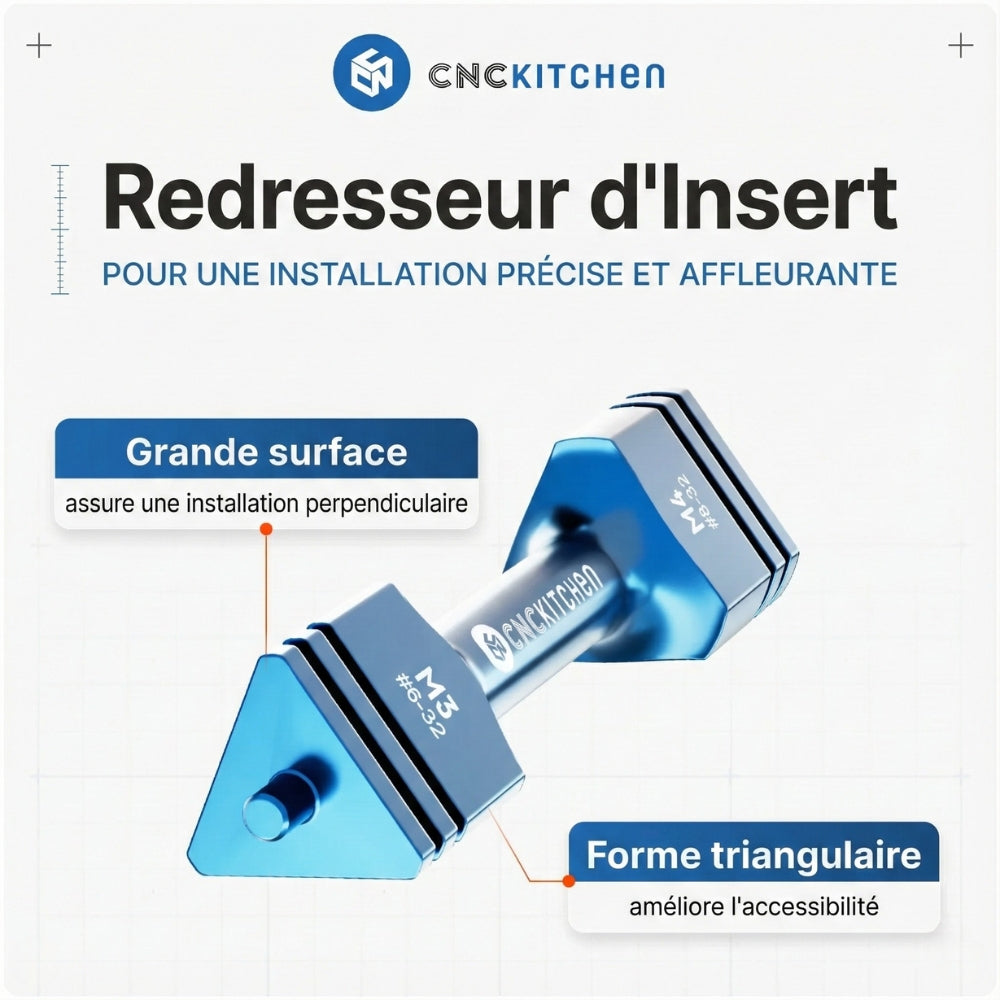 CNC Kitchen - Outil d’Insertion pour Inserts Filetés (Insert straightener) - M2/M2,5