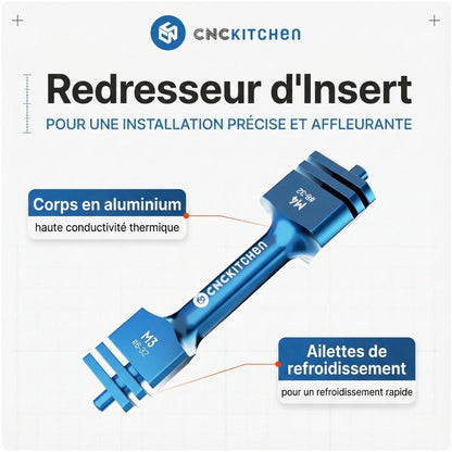 CNC Kitchen - Outil d’Insertion pour Inserts Filetés (Insert straightener) - M2/M2,5