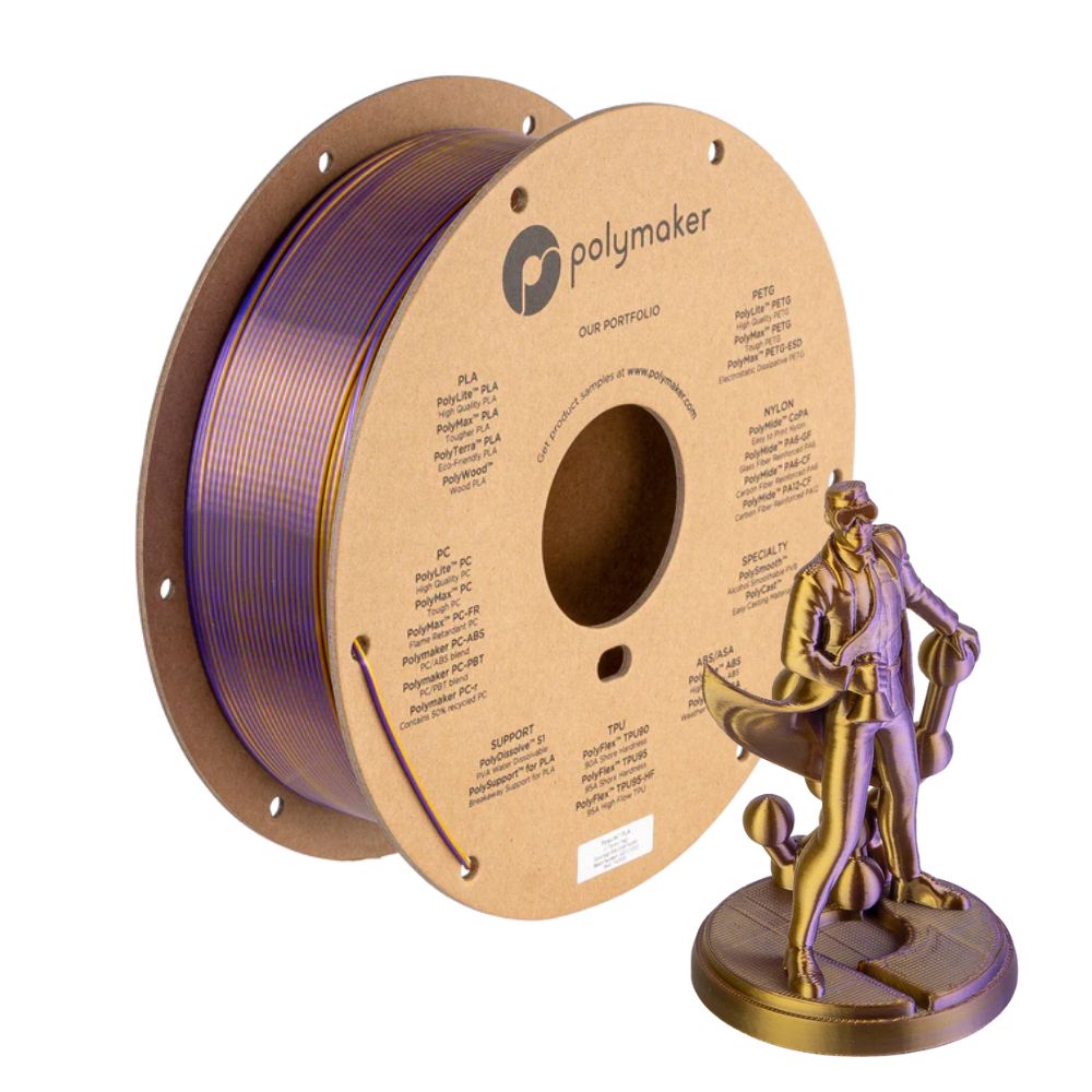 Polymaker - PolyLite Dual Silk PLA - Souverain (Sovereign) - 1,75 mm - 1 kg