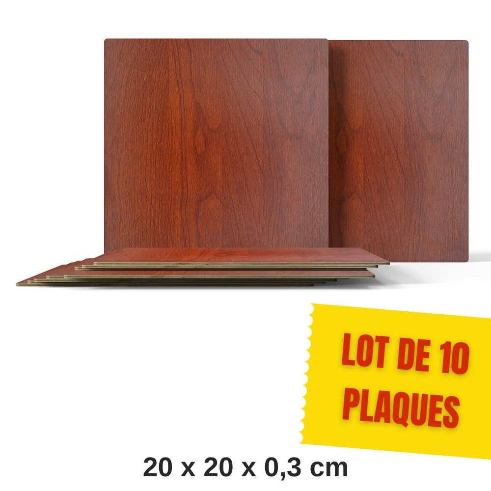 Creality - 10 Plaques de Contreplaqué en Bois de Rose (Rosewood Plywood Sheets) - 20 x 20 cm - 3 mm