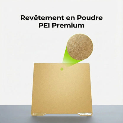Creality - K2 - Plateau d'impression PEI Double Face Givré