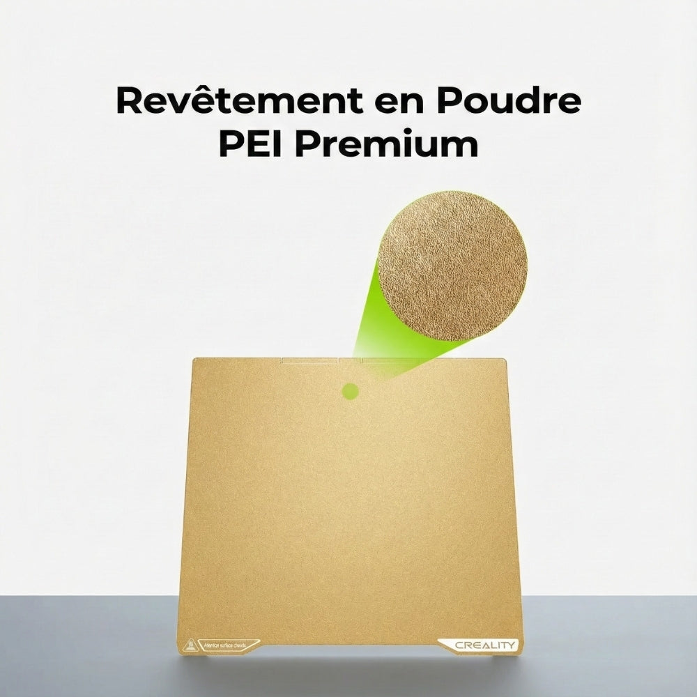 Creality - K2 Pro - Plateau d'impression PEI Double Face Givré