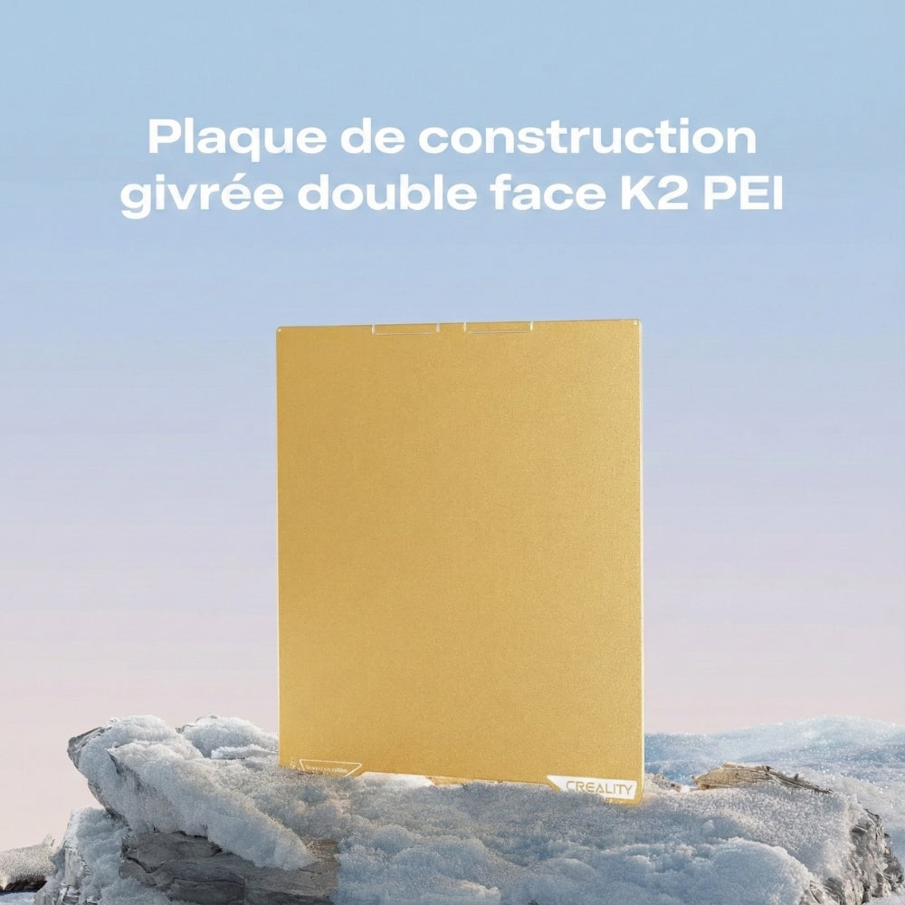 Creality - K2 Pro - Plateau d'impression PEI Double Face Givré