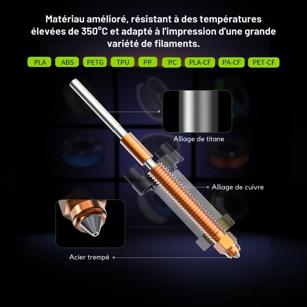 Creality - K2 Plus - Kit Tête de Chauffe en céramique (Ceramic Heating Block Kit)