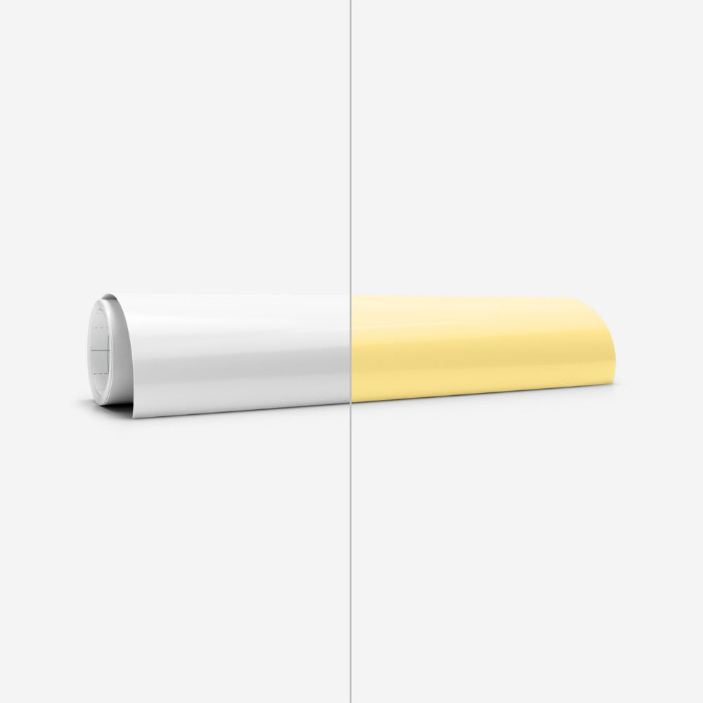 Cricut - Flex Thermocollant UV - Blanc/Jaune - 30 x 48 cm