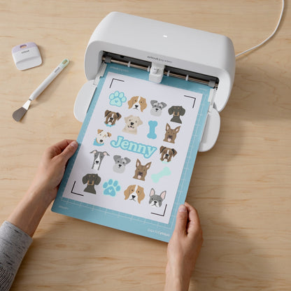 Cricut - Set de stickers imperméables et imprimables fond transparent – A4 (6 feuilles)