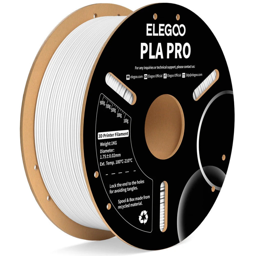Elegoo - PLA Pro - Blanc (White) - 1,75 mm - 1 kg
