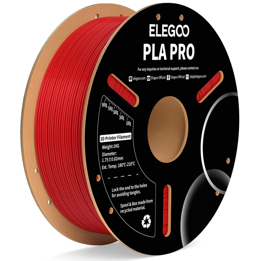 Elegoo - PLA Pro - Rouge Véritable (True Red) - 1,75 mm - 1 kg